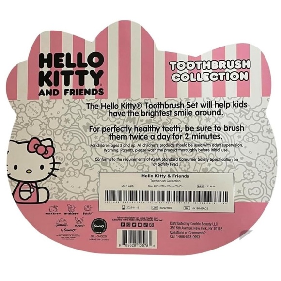 SANRIO Hello Kitty and Friends Toothbrush Collection Set of 5 Characters Include - Picture 3 of 3
